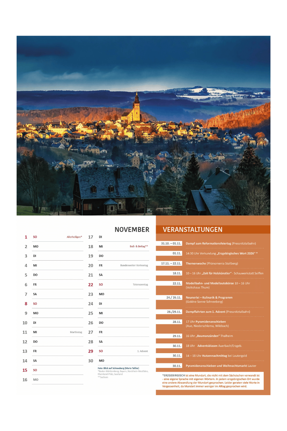 Erzgebirgskalender 2026