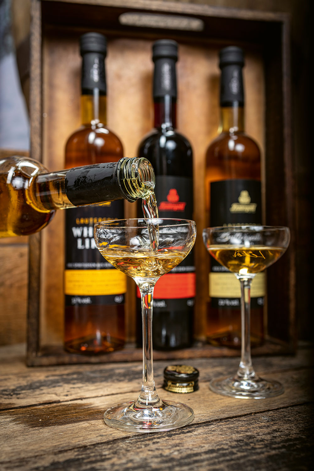 Butterscotch Likör 22% vol. Whiskylikör beim Einschenken