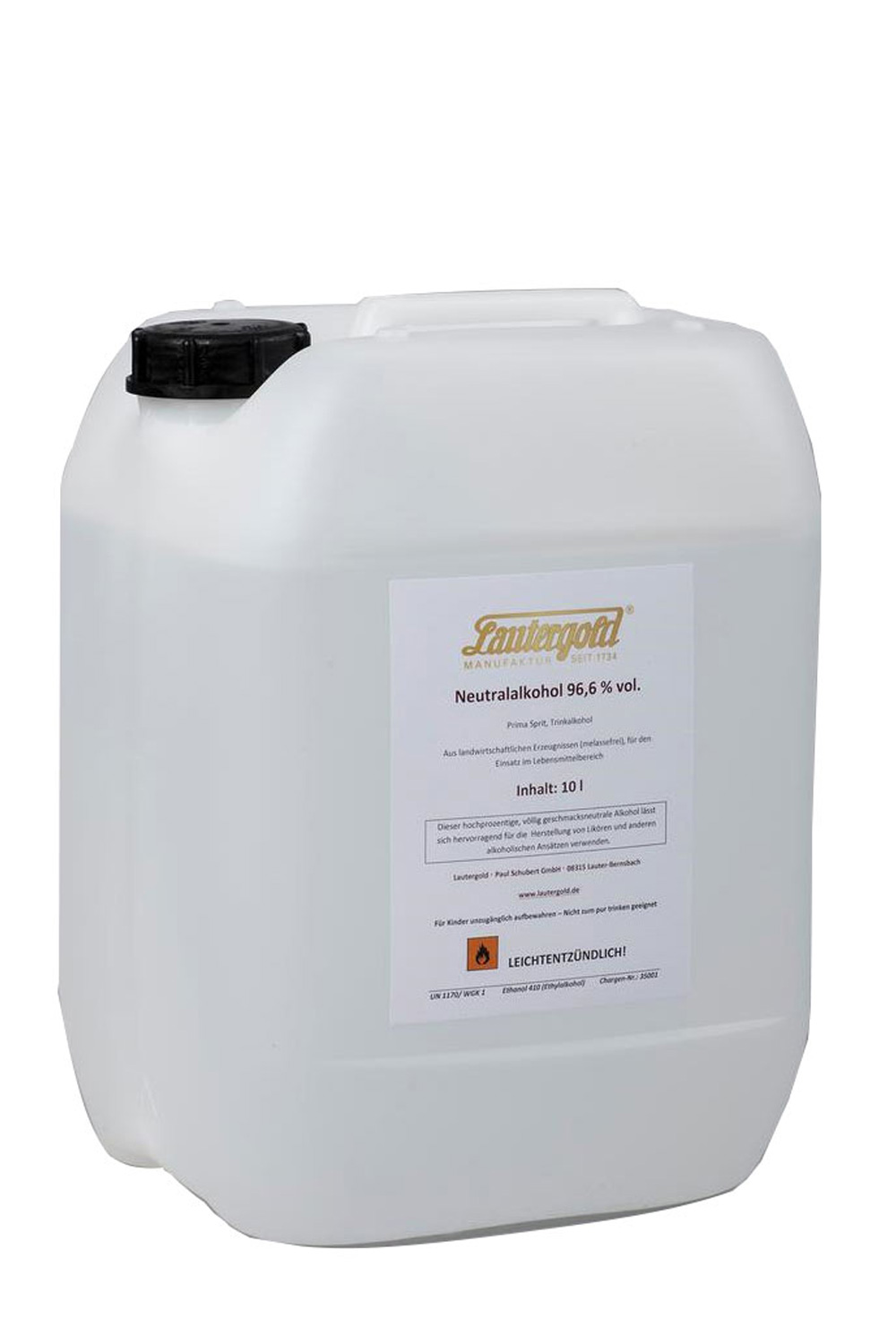 Neutralalkohol 96,6% vol. im Kanister Neutralalkohol