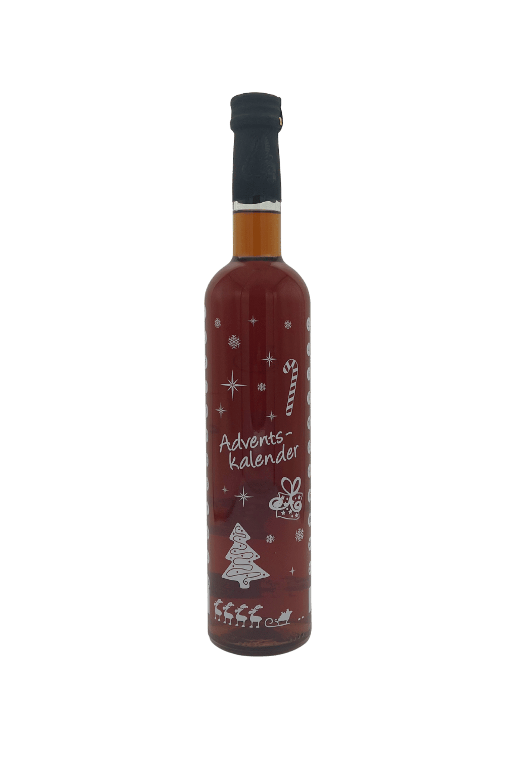 Adventsflasche Winterpflaume Adventskalender Flasche