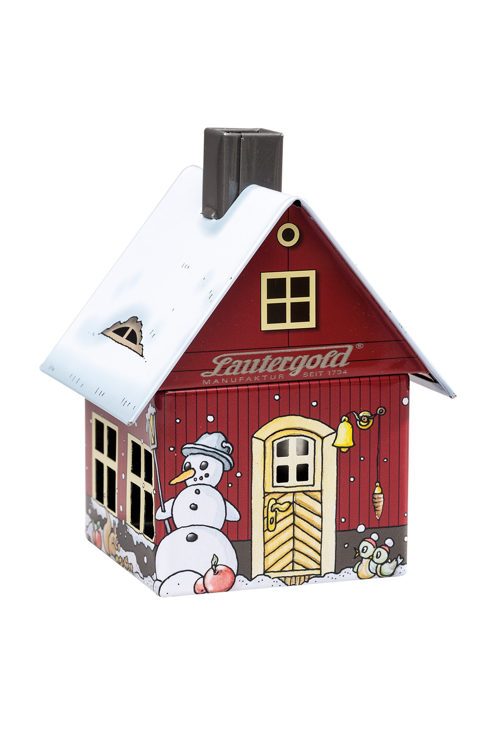 Räucherhaus Lautergold rot (Winter) Räucherhaus