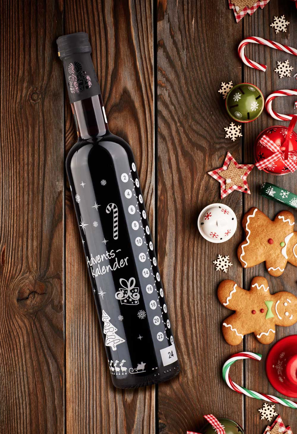 Adventsflasche Kräuterlikör Adventsflasche