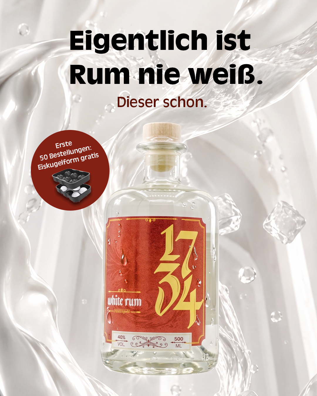 White Rum 1734 Eiswürfel Bundle