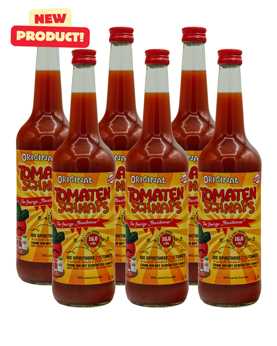 Tomatenschnaps "Mexikaner" 16% vol. 6er Pack