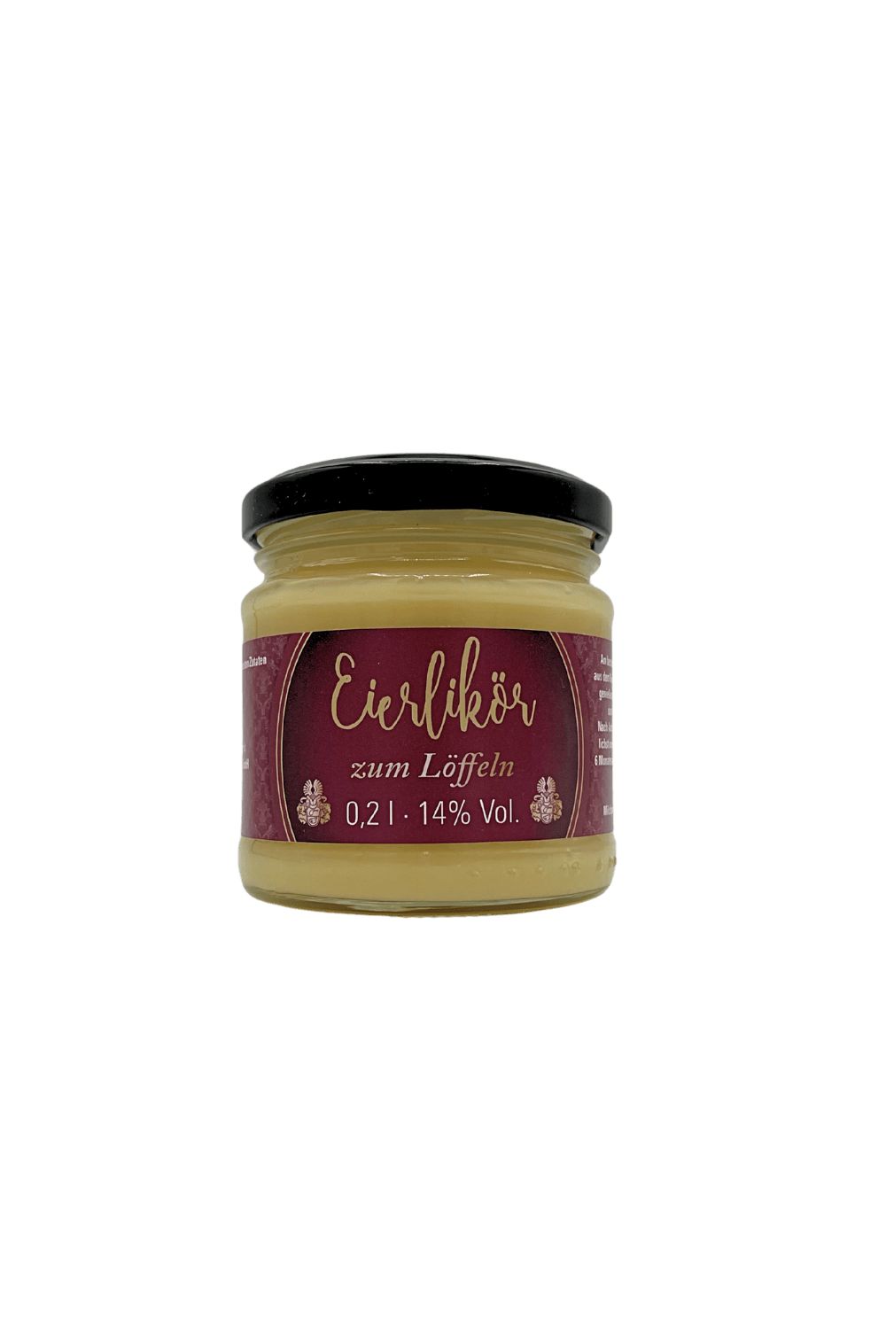 Eierlikör zum Löffeln 14% vol.  Eierlikör zum Löffeln vorn