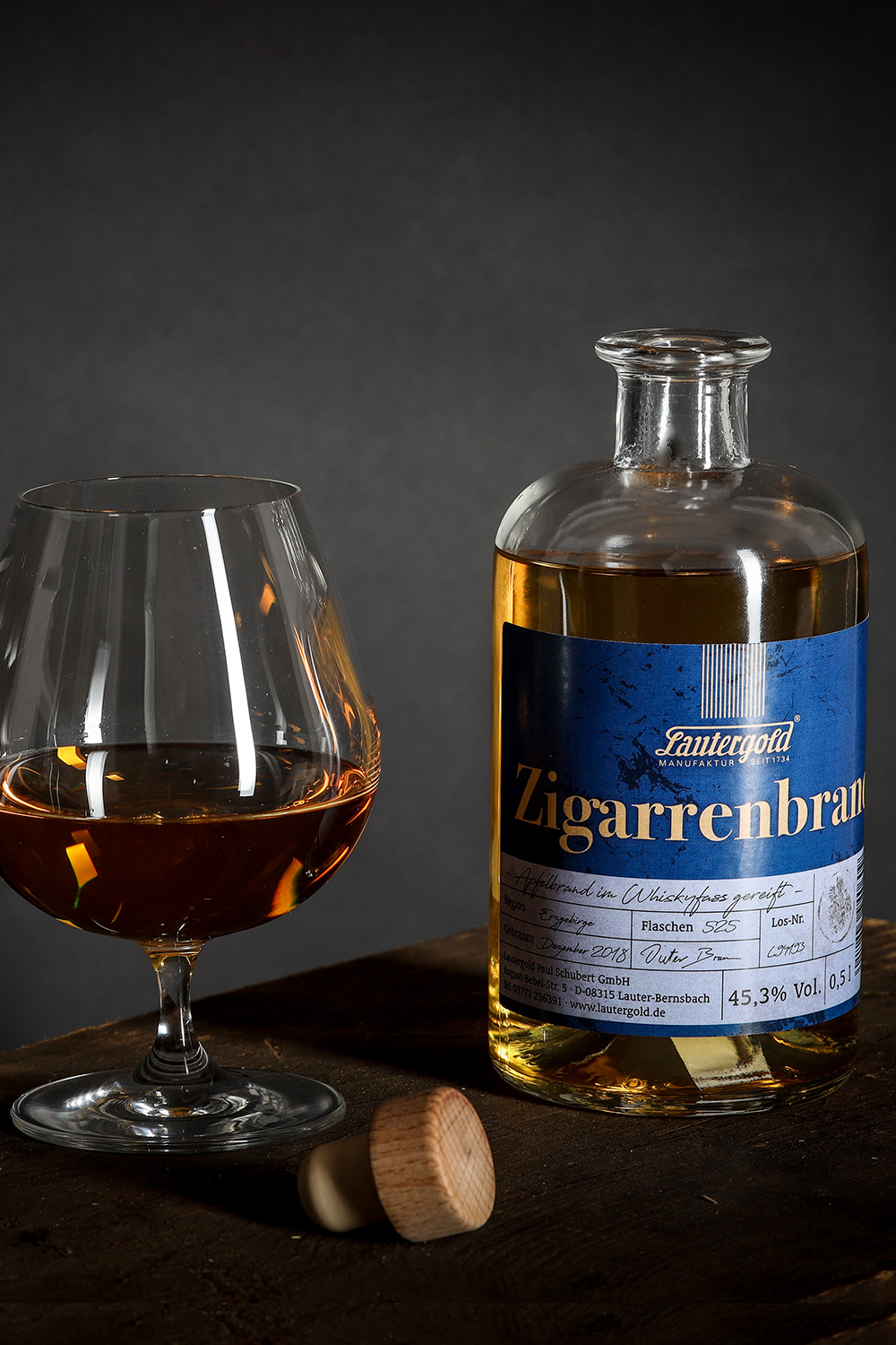 Lautergold Zigarrenbrand 0,5l 45,3% vol. Zigarrenbrand