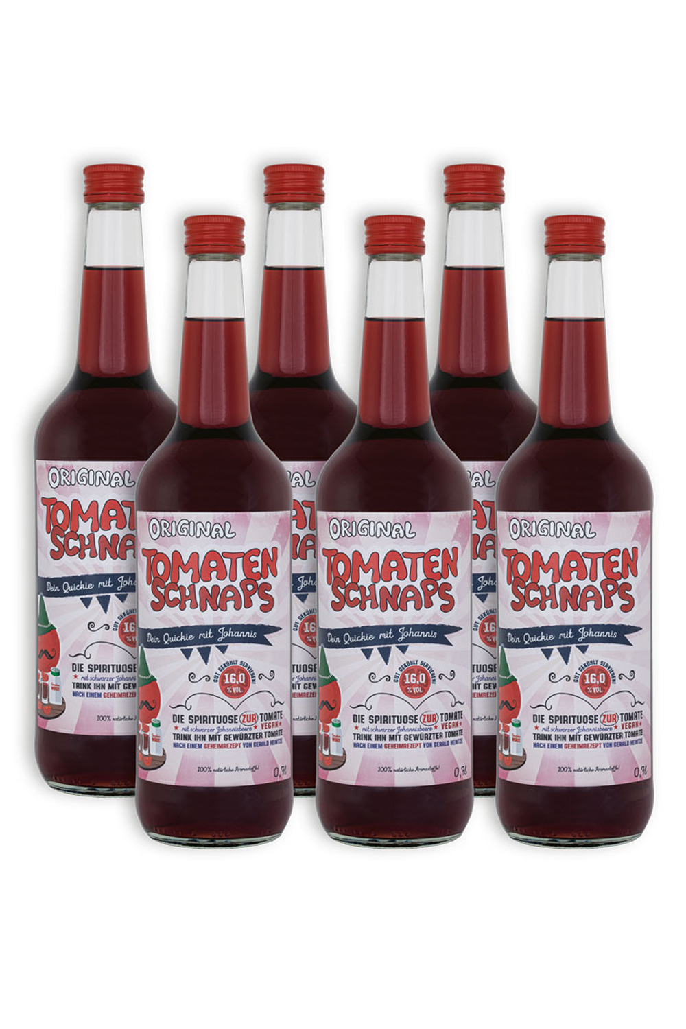 Aktionskiste Tomatenschnaps 16% vol. - 6 Flaschen Tomatenschnaps