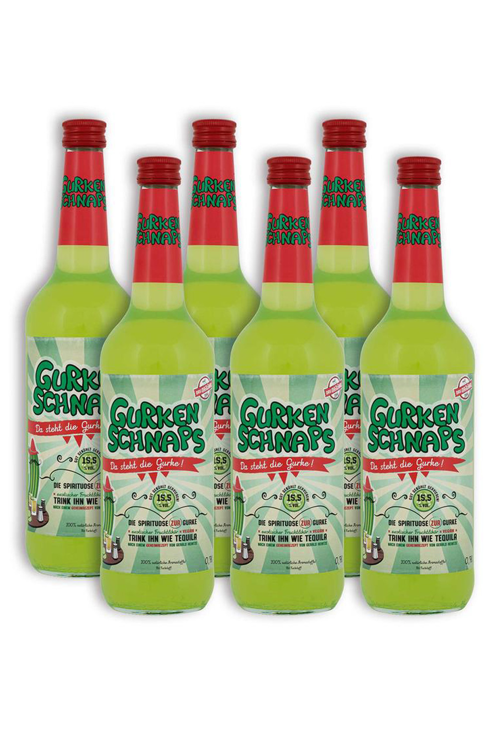 Aktionskiste Gurkenschnaps 15,5% vol. - 6 Flaschen Gurkenschnaps