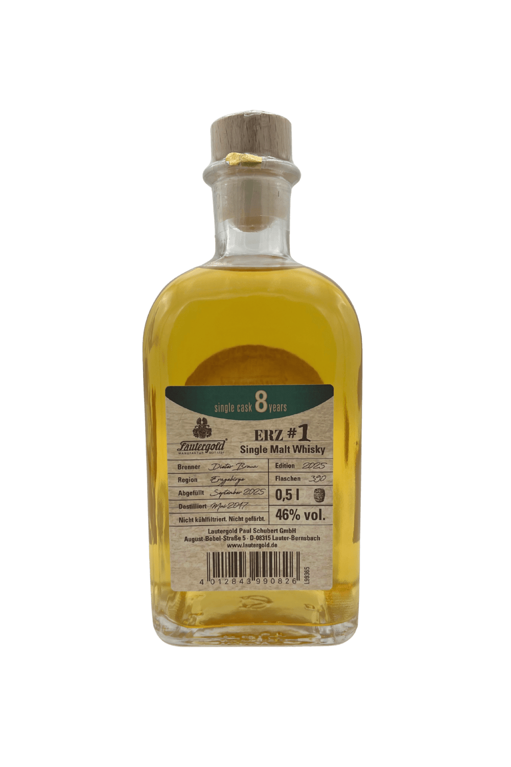 Whisky 8 years Rückseite