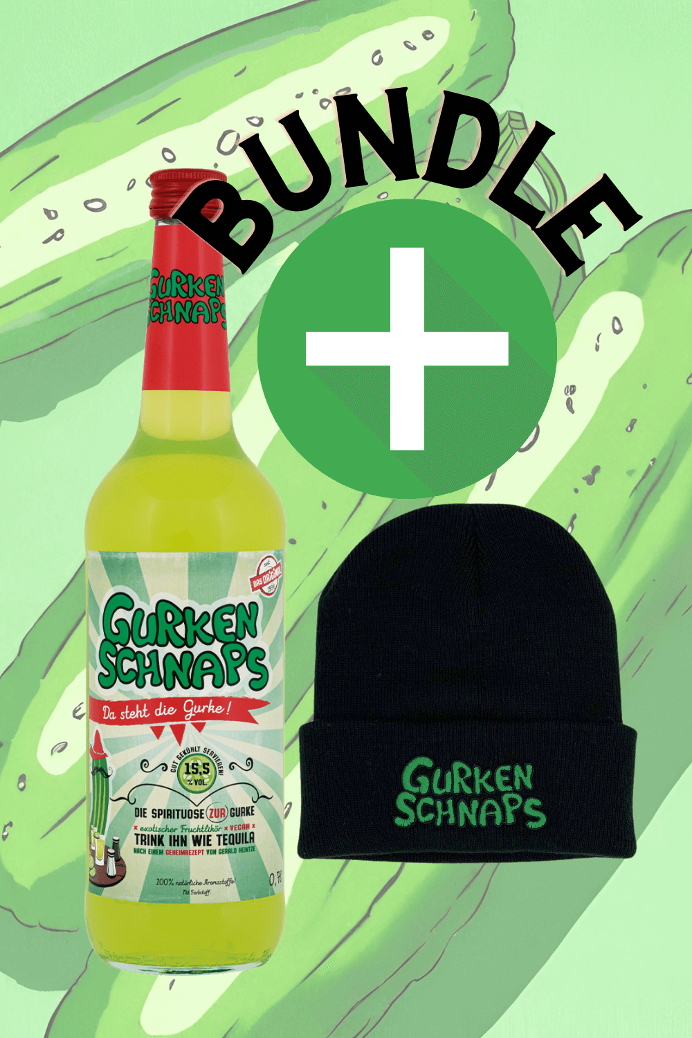 Gurkenschnaps mit Mütze